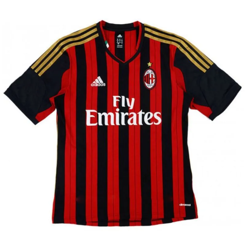 AC Milan KAKA 2013/14 Retro Home Jersey - Red/Black