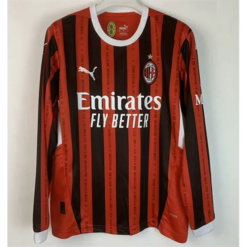 Camiseta de mangas largas 2024/25 de casa del AC Milan - Roja