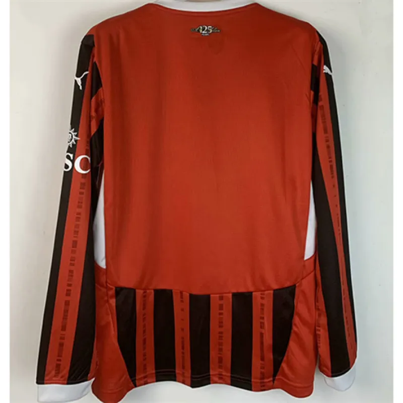 Camiseta de mangas largas 2024/25 de casa del AC Milan - Roja