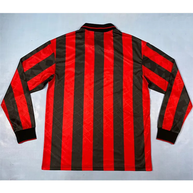 Maglia retro di casa con maniche lunghe dell'AC Milan 1994/95 - Rossa
