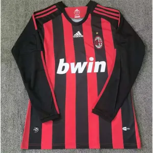 AC Milan 2008 Home Retro Long Sleeve Jersey - Red
