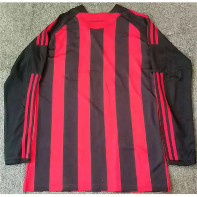 AC Milan 2008 Home Retro Long Sleeve Jersey - Red
