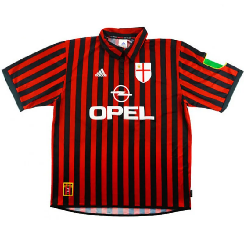 AC Milan 1999/00 Home Centenary Retro Jersey - Red