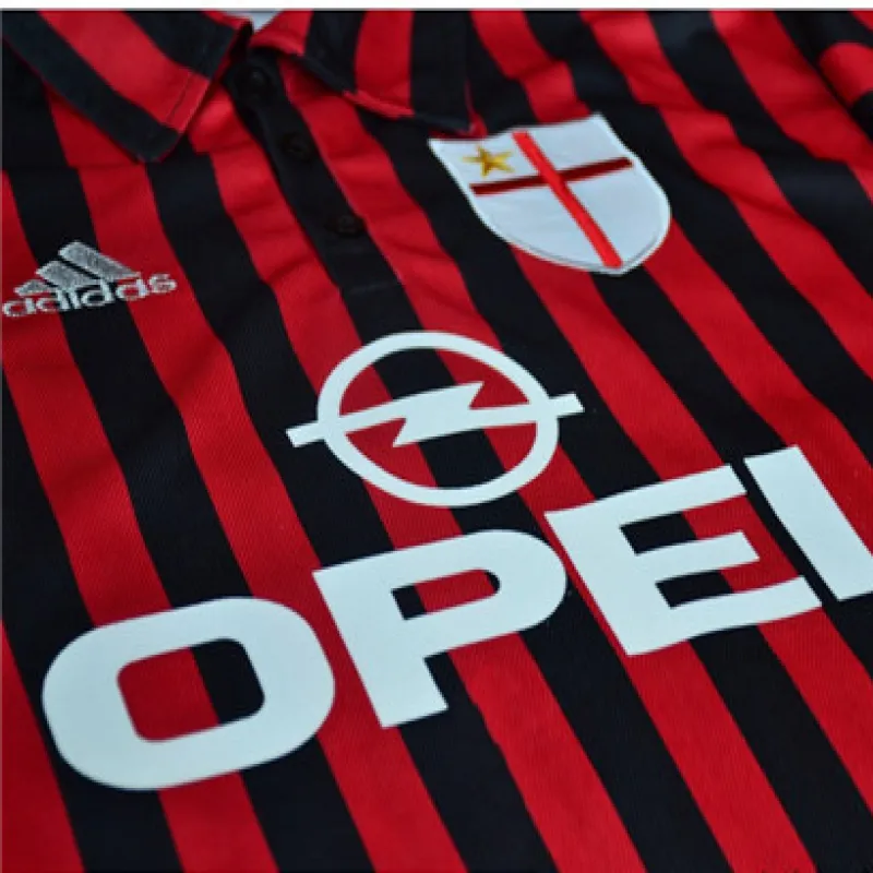AC Milan 1999/00 Home Centenary Retro Jersey - Red
