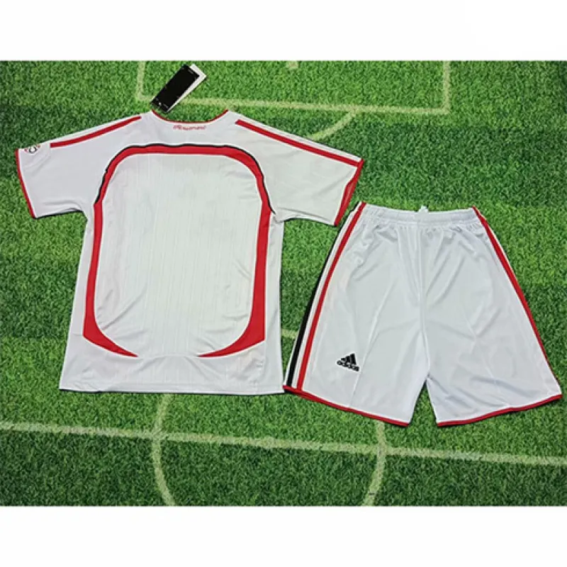 Maglia retro di trasferta per bambini dell'AC Milan 2006/07 - Bianca