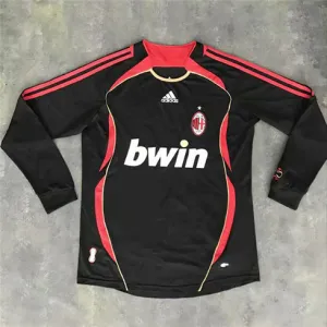 AC Milan 2006 Third Retro Long - Sleeve Jersey - Black