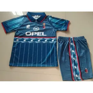 AC Milan 1995/96 Away Retro Kids' Jersey - Blue