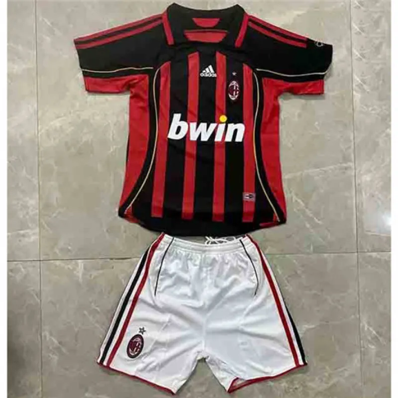 Maglia retro per bambini dell'AC Milan 2006/07 - Rossa