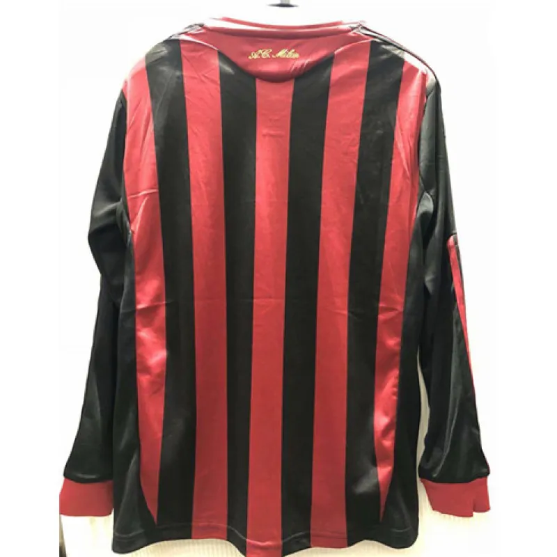AC Milan 2009 Retro Long - Sleeved Jersey - Red