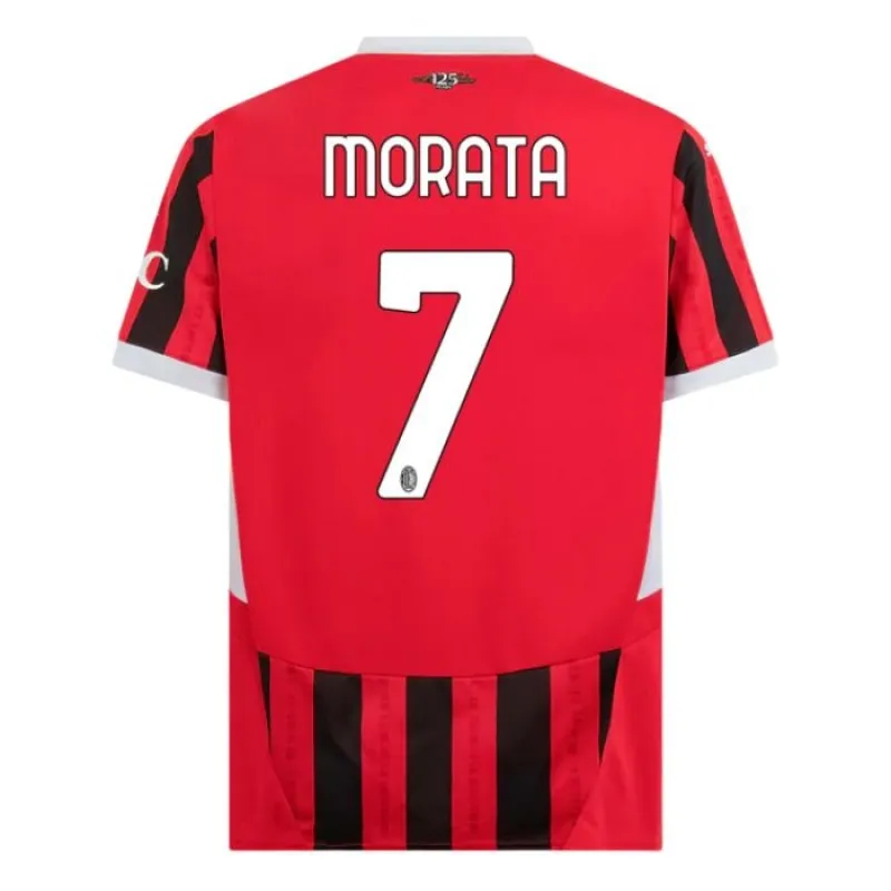 Maillot domicile de l'AC Milan 2024/25 de Morata - Rouge