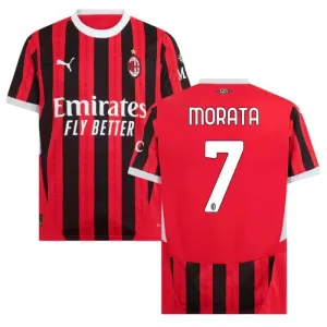 Morata AC Milan 2024/25 Home Jersey - Red