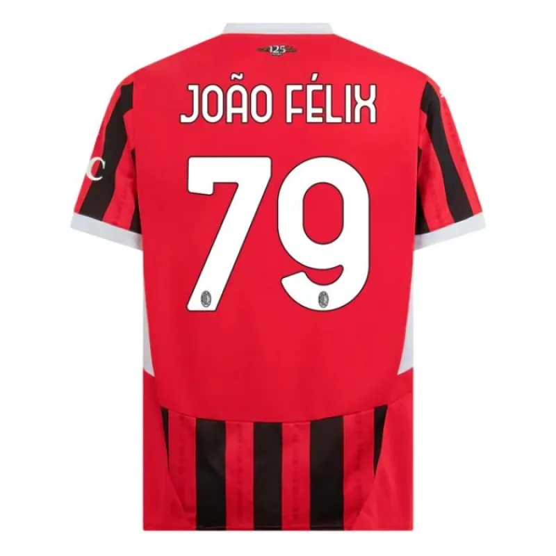 Le maillot domicile de l'AC Milan 2024/25 de João Félix - Rouge