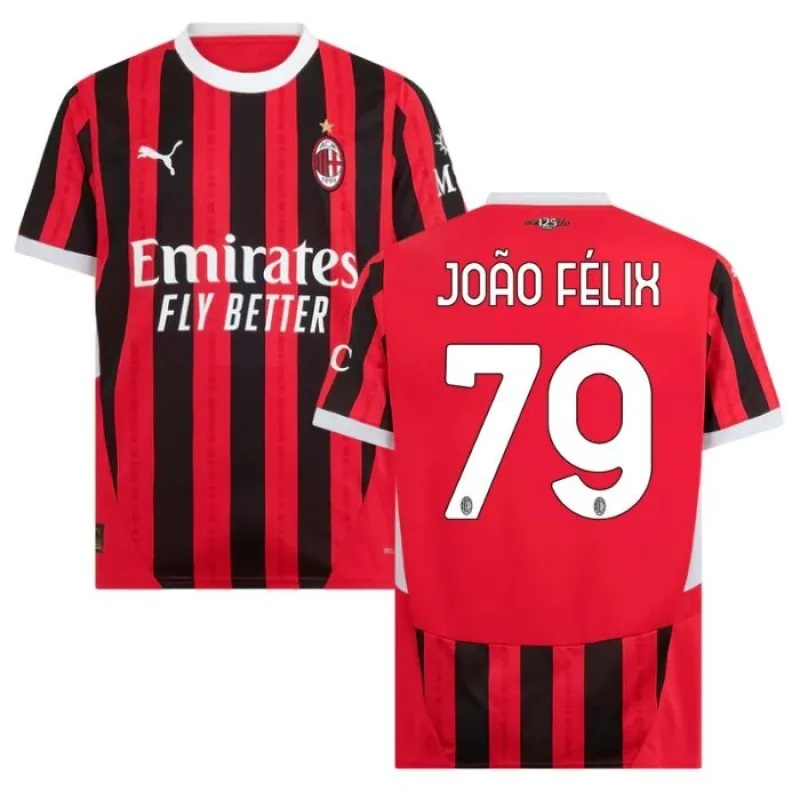 Le maillot domicile de l'AC Milan 2024/25 de João Félix - Rouge