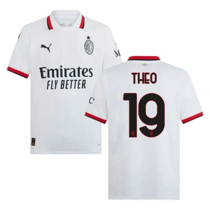 Le maillot d'extérieur de l'AC Milan 2024/25 de Theo Hernandez - Blanc