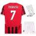 El conjunto de camiseta infantil del campo de AC Milan 2024/25 de Morata - Blanco