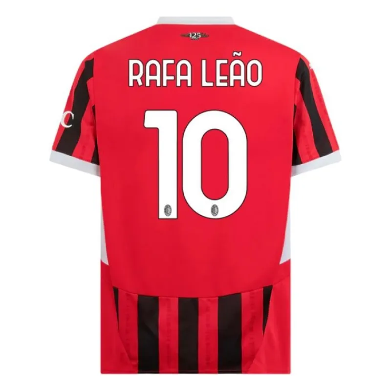 L'ensemble du maillot pour enfants du domicile de l'AC Milan 2024/25 de Rafael Leao - Noir