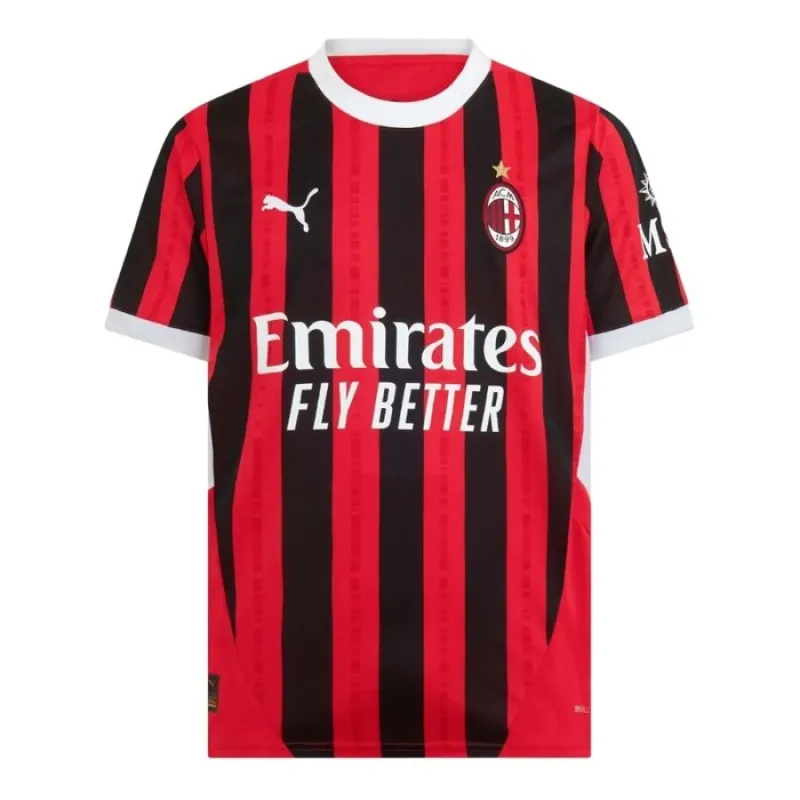 L'ensemble du maillot pour enfants du domicile de l'AC Milan 2024/25 de Theo - Noir