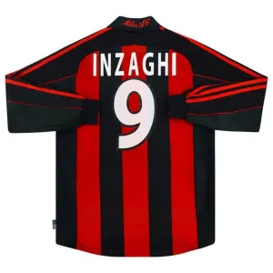 Filippo Inzaghi AC Milan 2000/02 Retro Home Jersey - Red