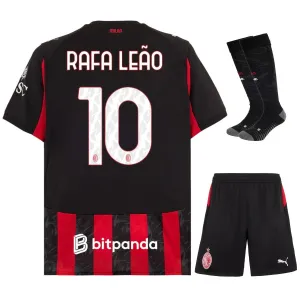 AC Milan RAFA·LEAO Kids' Kit 2025/26 Home Jersey - Red