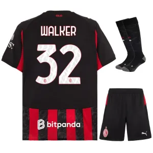 AC Milan WALKER Kids' Kit 2025/26 Home Jersey - Red