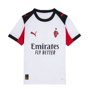 AC Milan 2025/26 Kids' Away Jersey - White