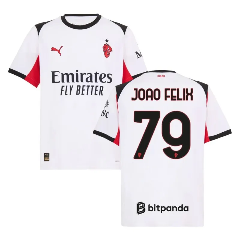 AC Milan João Félix 2025/26 Auswärtstrikot - Weiß