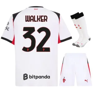 AC Milan Walker 2025/26 Kids' Away Jersey Set - White