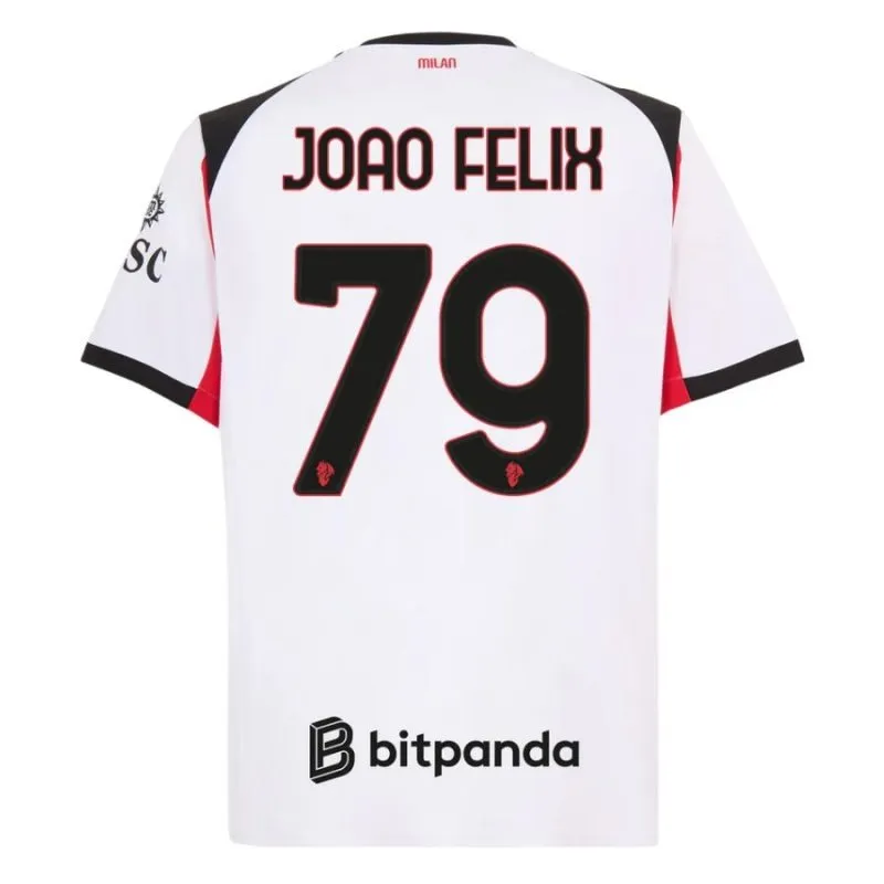 Set de camiseta infantil fuera de casa de João Félix del AC Milan 2025/26 - Blanco