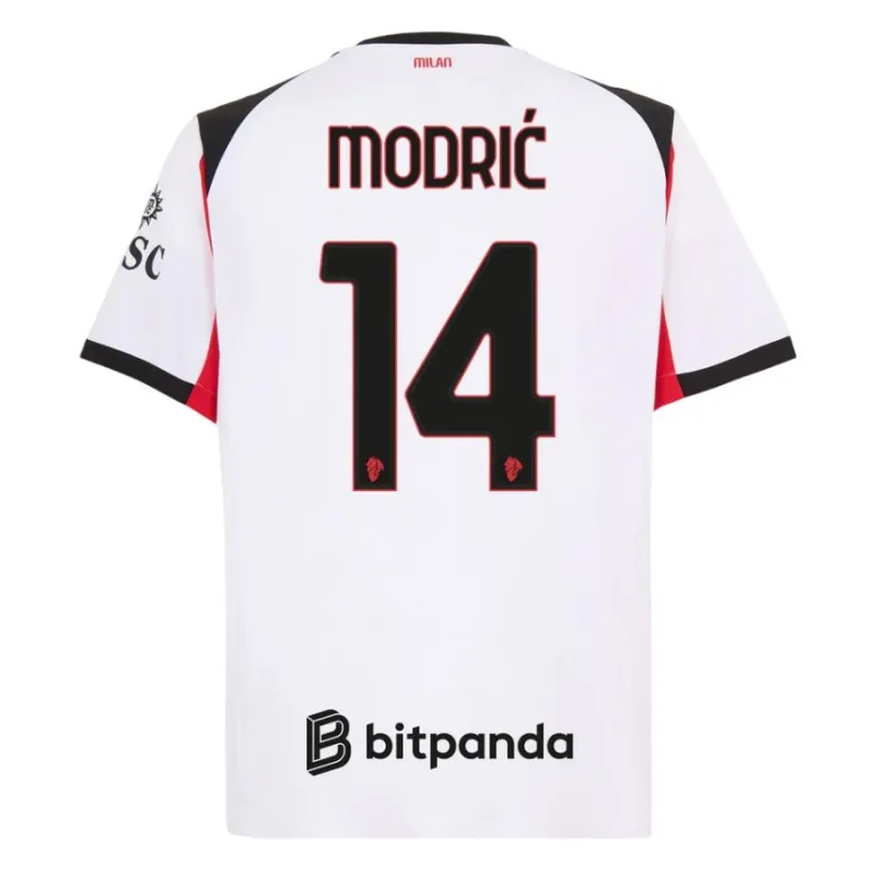 Set de camiseta infantil fuera de casa de MODRIC del AC Milan 2025/26 - Blanco