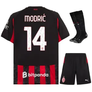 AC Milan MODRIC Kids' Kit 2025/26 Home Jersey - Red