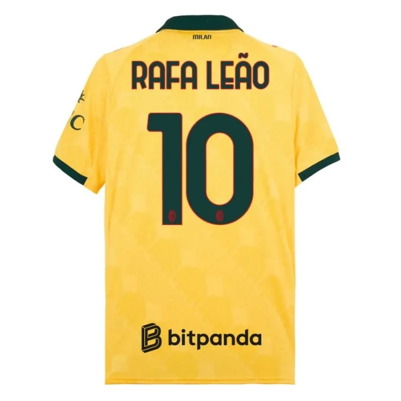 Set de camiseta tercera infantil de RAFA·LEAO del AC Milan 2025/26 - Amarillo