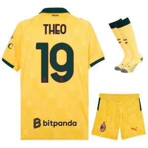 AC Milan THEO 2025/26 Third Kids' Jersey Set - Yellow