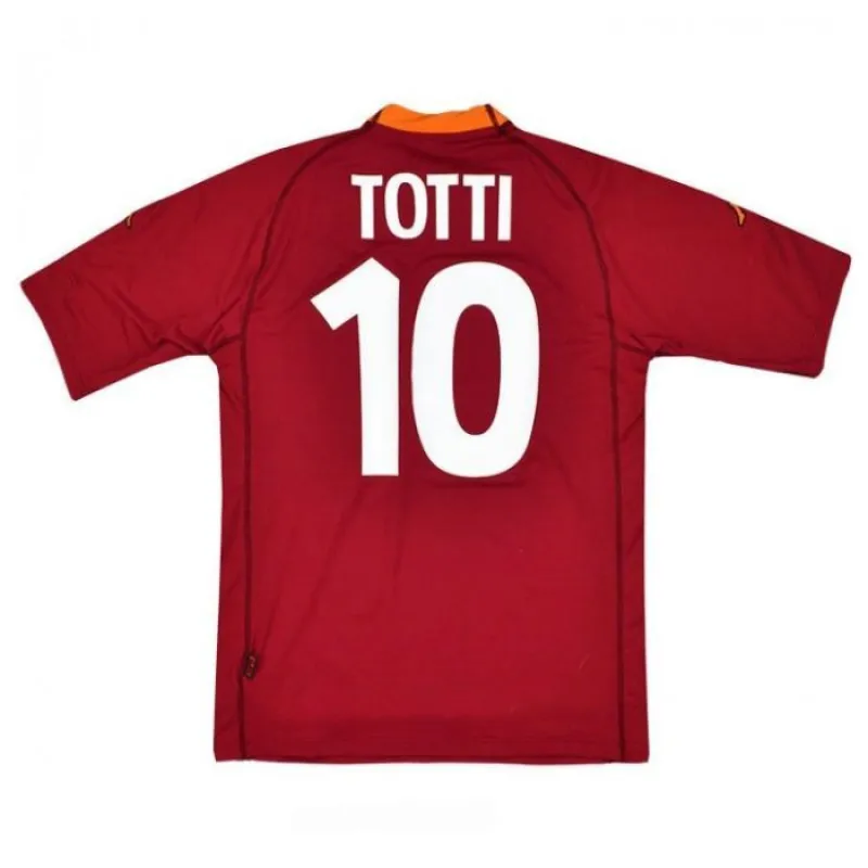 Maillot Domicile Rétro AS Roma TOTTI 2000/01 - Rouge