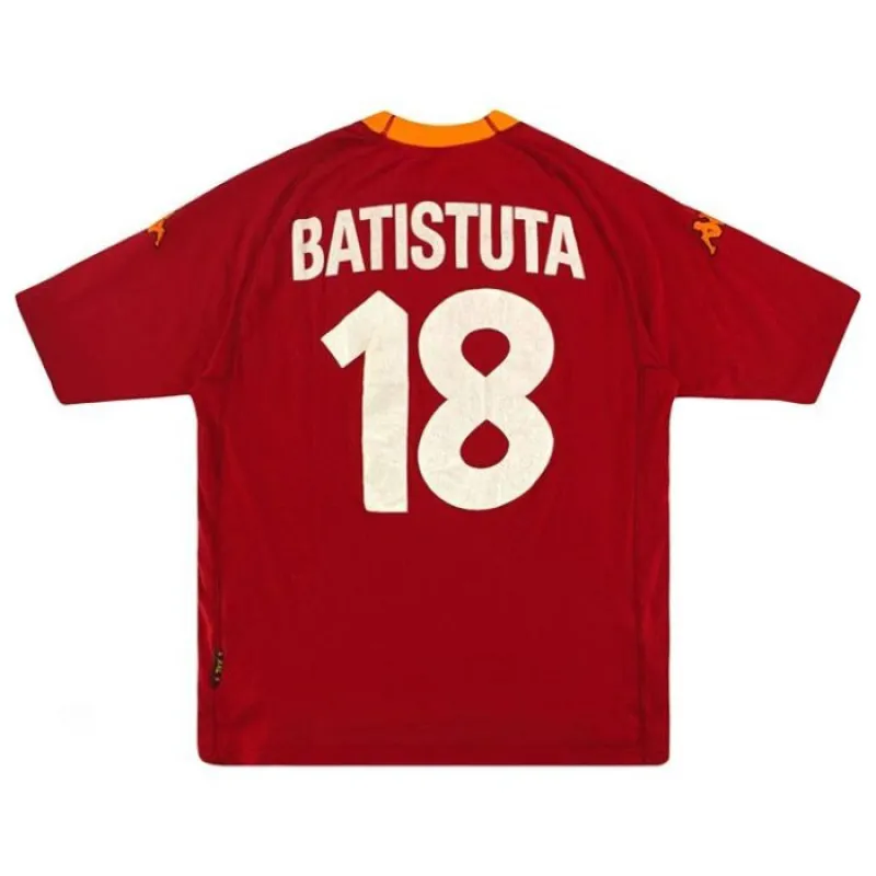 AS Rom BATISTUTA 2000/01 Retro Heimtrikot - Rot