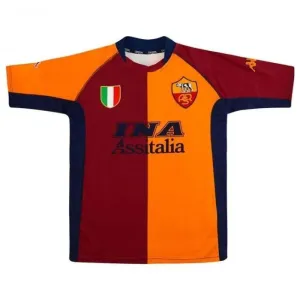 AS Roma 2001/02 Retro Home Jersey - Red/Orange