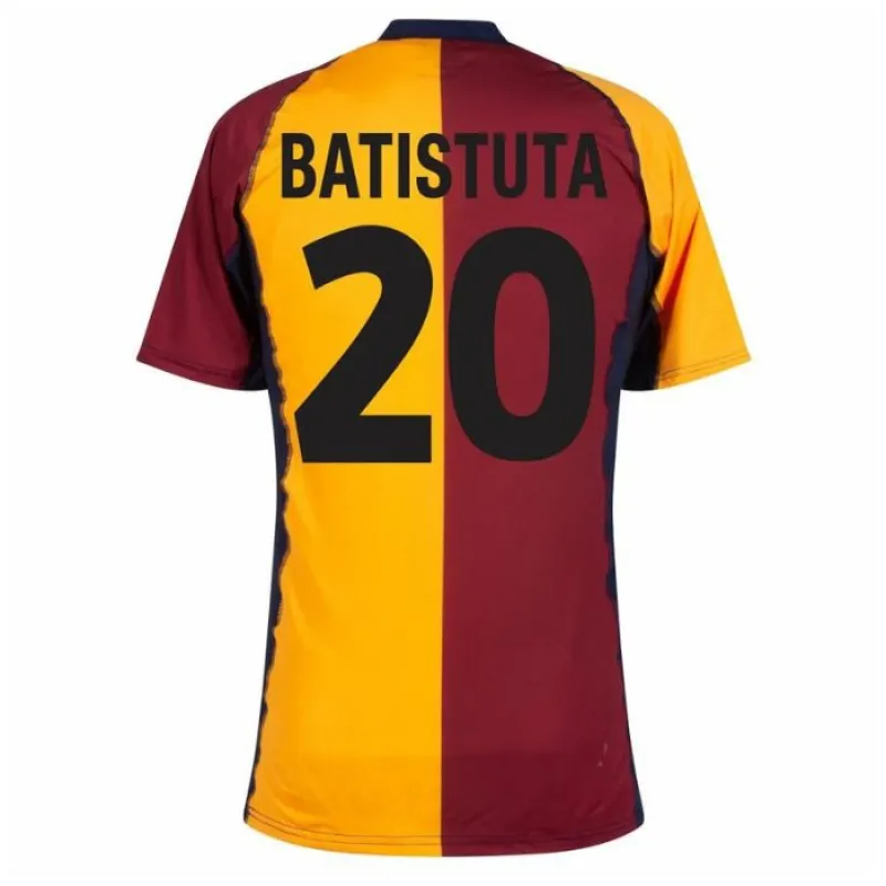 AS Rom BATISTUTA 2001/02 Retro Heimtrikot - Rot/Orange