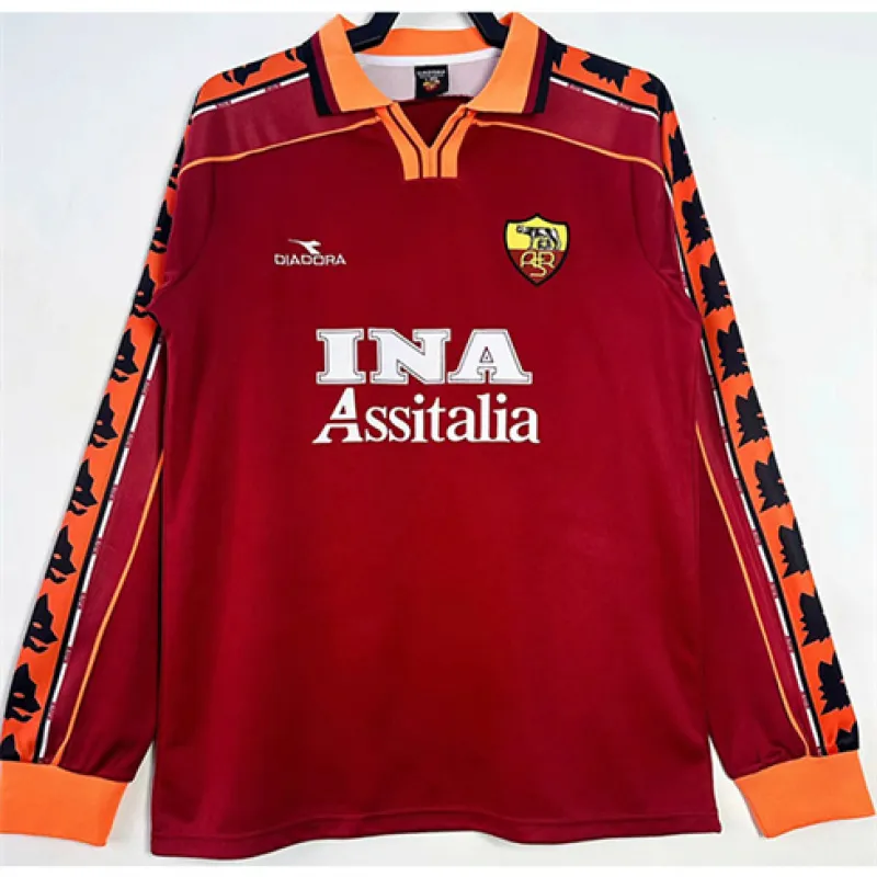Maglia retro di casa con maniche lunghe di AS Roma 2004/05 - Rossa