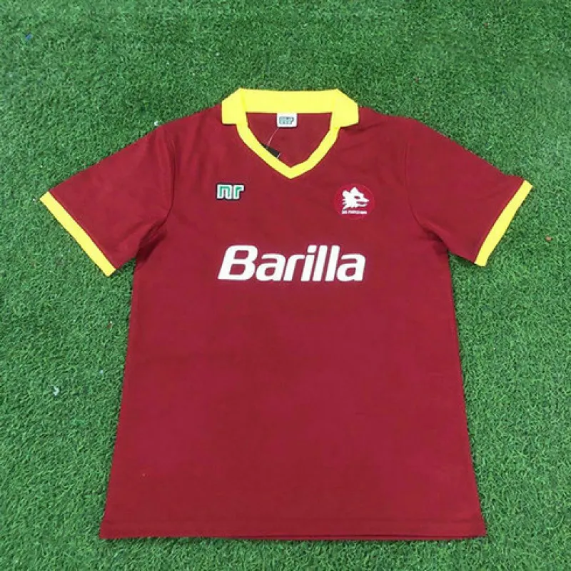 AS Roma 1989/90 Heim - Retro - Trikot - Rot