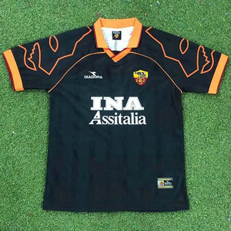 AS Roma 1999/00 Auswärts - Retro - Trikot - Schwarz
