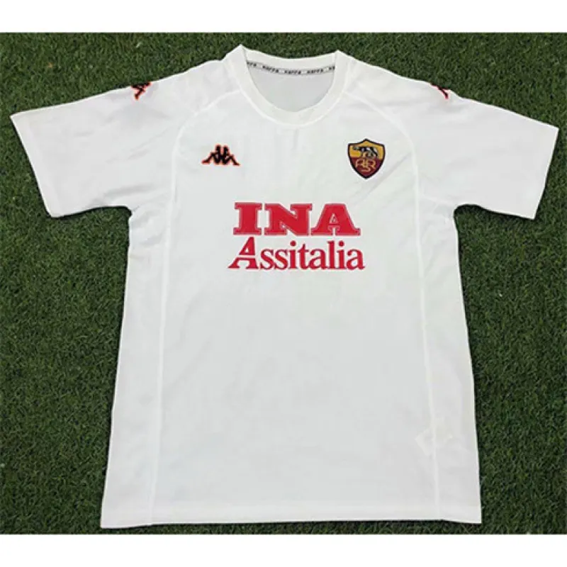 AS Roma 2000/01 Auswärts - Retro - Trikot - Weiß