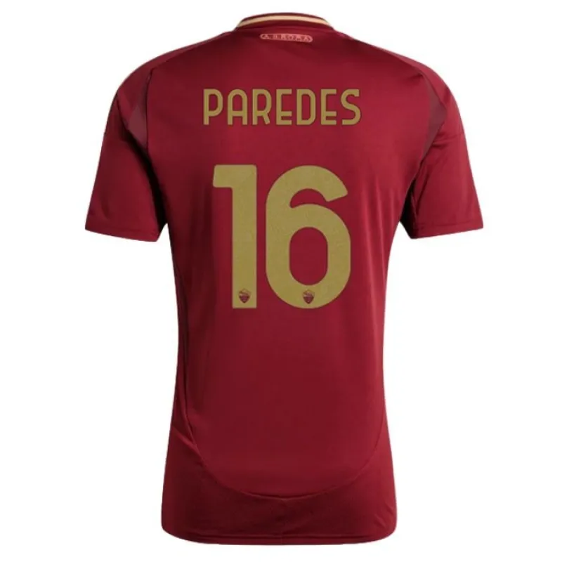 Paredes, conjunto de camisetas para niños de local de AS Roma 2024/25 - Rojo vino