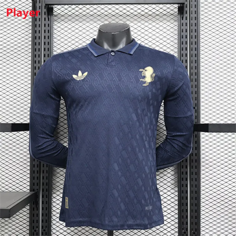 AS Roma 2024/25 Third Long - Sleeve Jersey - Players - Blue