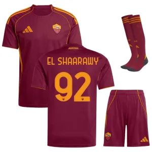 AS Roma EL SHAARAWY 2025/26 Home Kids' Jersey Set - Burgundy
