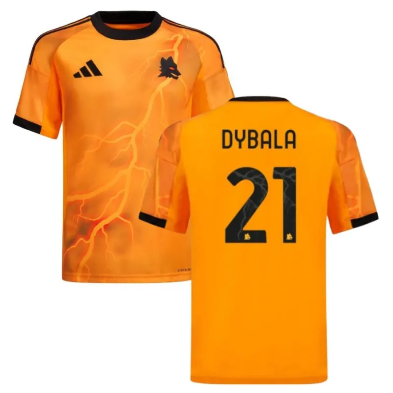 AS Rome DYBALA Maillot Extérieur 2025/26 - Orange
