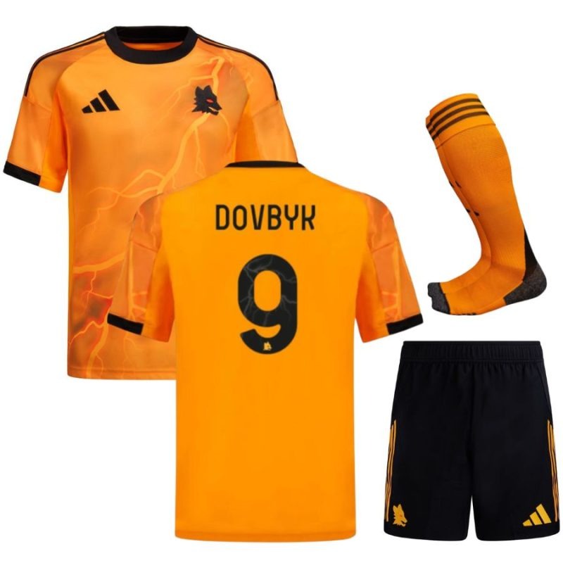 AS Roma DOVBYK Kit Bambino Trasferta 2025/26 - Arancione