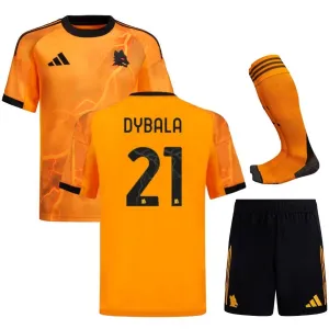 AS Roma DYBALA 2025/26 Away Kids Kit - Orange