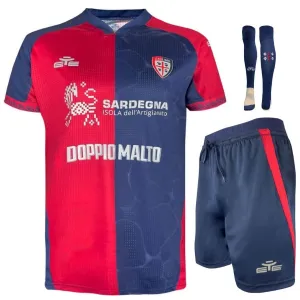 Cagliari 2025/26 Home Kids' Kit + Shorts - Red/Blue