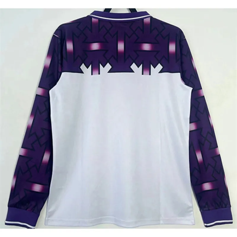 Fiorentina 1992-93 Auswärtstrichot Retro Langarm - Weiß