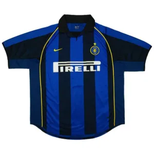 Inter de Milán 2000/01 Camiseta retro local - Azul/Negra