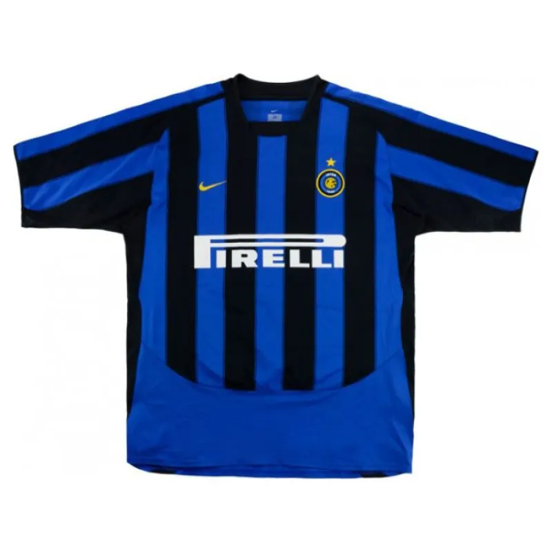 Inter Milan ADRIANO 2003/04 Retro Home Jersey - Blue/Black